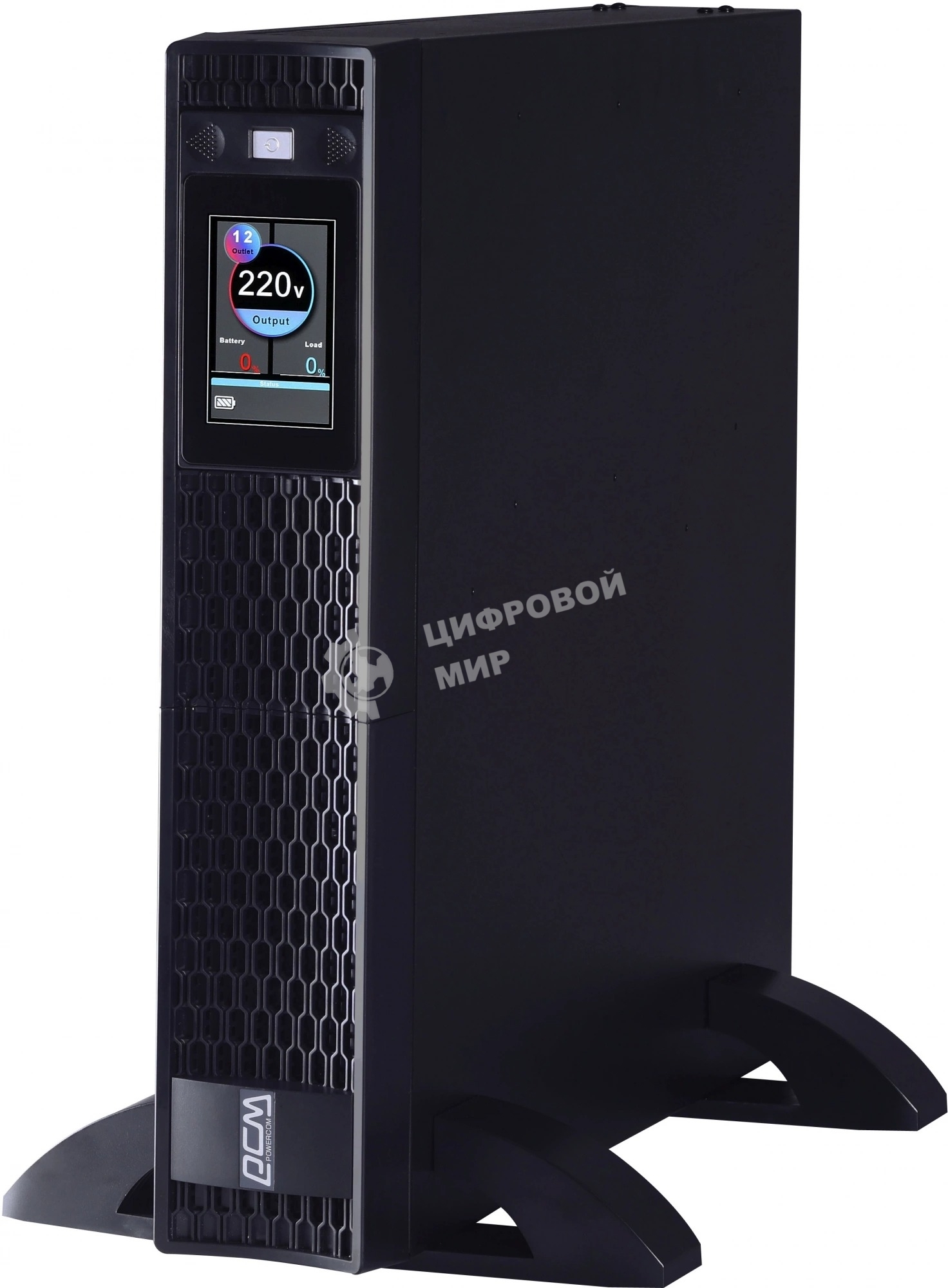 Источник бесперебойного питания Powercom Next, On-Line, 3000VA/3000W, Rack/Tower, 8*IEC320-C13 + 2*C19, LCD, Serial+USB, SmartSlot, подкл. доп. Батарей (2027233)