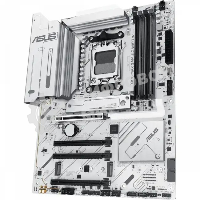Материнская плата ASUS X870 MAX GAMING WIFI7 W, AM5, AMD X870, 4xDDR5, 4xSATA, 3xM.2, 1xPCIe 5.0 x16, 2xPCIe 4.0 x16, 1xPCIe 3.0 x16, 1xHDMI, 2xUSB Type-C (Display), 1x2.5Gb LAN, Wi-Fi 7, Bluetooth 5.4, 2xUSB-C 40Gbps, 1xUSB-A 10Gbps, 3xUSB-A 5Gbps, 4xUSB