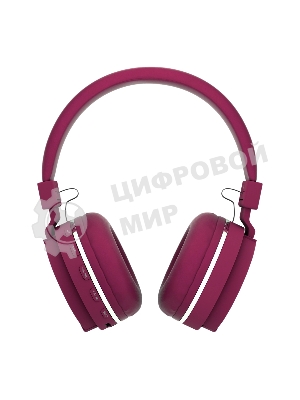 Беспроводные наушники MORE CHOICE HW15 вишневый, накладные, Bluetooth, до 6 ч