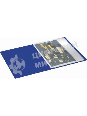 Папка с 80 прозрачными вкладками Silwerhof Eco A4, пластик, 0.7мм, синий