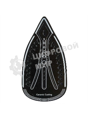 Утюг Delta DL-353 черный с фиолетовым, 2400 Вт, 28 г/мин, 135 г/мин, 350 мл