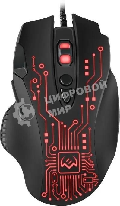 Мышь проводная SVEN RX-G715 черный, 3200 dpi, USB, кнопки - 8