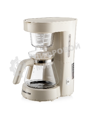Кофеварка капельная BRAYER BR1123YE бежевый, исп. кофе - молотый, 0.75 л, 700 Вт.