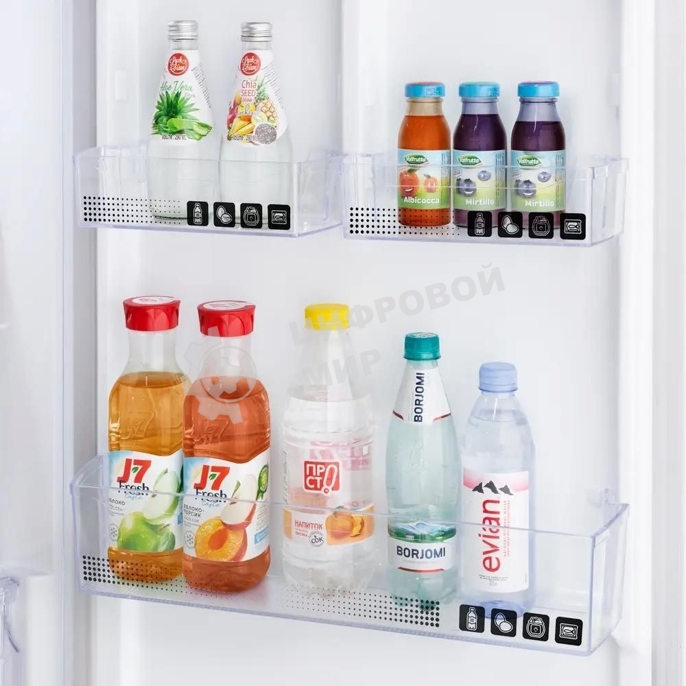 Холодильник Maunfeld MFF195NFIX10 нержавеющая сталь двухкамерный 252/98л морозилка снизу, No Frost