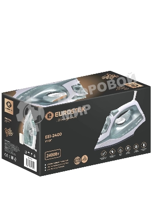 Утюг Eurostek EEI-2400 бирюзовый, 2400 Вт, 45 г/мин, 140 г/мин, 300 мл