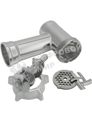 Мясорубка электрическая Polaris PMG 2027L черный, 2000 Вт, 2.0 кг/мин, реверс, защита от перегрузки, металлический лоток, насадки - 5