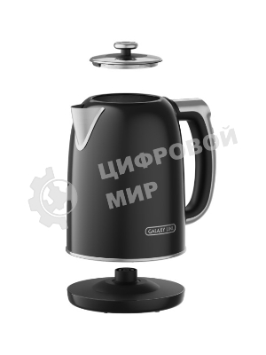 Чайник электрический Galaxy Line GL 0360 1.7 л, 2200 Вт, черный корпус: нерж.сталь/пластик