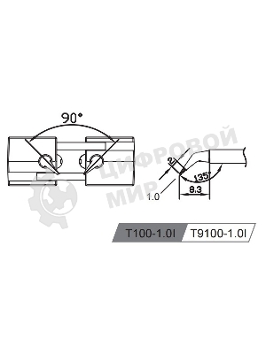 Жало со встроенным нагревателем Atten T100-1.0I