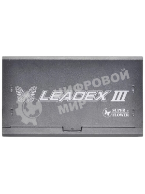 Блок питания Super Flower Power Supply Leadex III Gold, 1000 Ватт, 1000W, ATX 3.1, 140мм, 8xSATA, 4xPCI-E(6+2), 1x12VHPWR(12+4), APFC, 80+ Gold, Full Modular