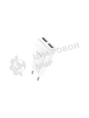 Блок питания (сетевой адаптер) HOCO C88A Star два порта USB, 2.4A, 10.8W белый