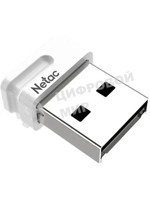 Флешка USB Netac U116 mini (NT03U116N-064G-32WH), 64Gb, USB 3.2, R/W 90/30, белый