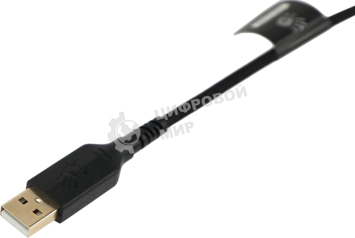 Гарнитура проводная с микрофоном A4Tech Bloody G570 черный/серый 2м мониторные USB оголовье (G570 USB/BLACK + GREY)