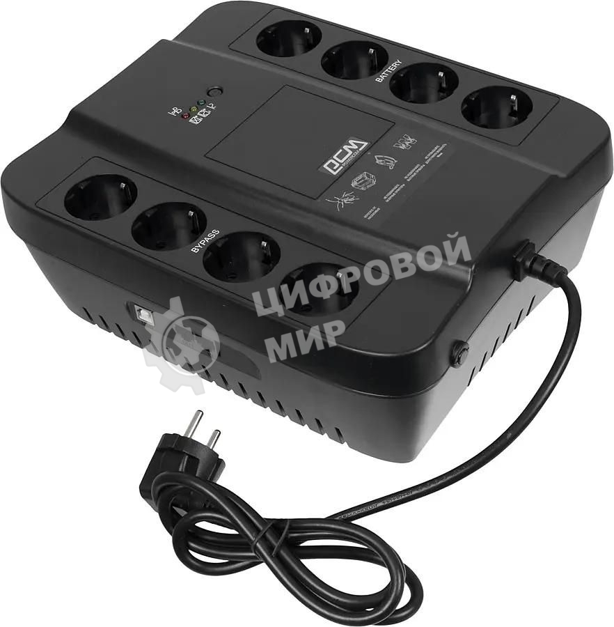 Источник бесперебойного питания Powercom Spider SPD-850U 510Вт 850ВА черный