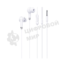 Проводные наушники Hoco M58 Amazing белый, внутриканальные, Jack 3.5 мм