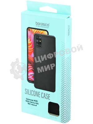 Чехол (клип-кейс) BORASCO Silicone Case, для Samsung Galaxy A22/M22, черный
