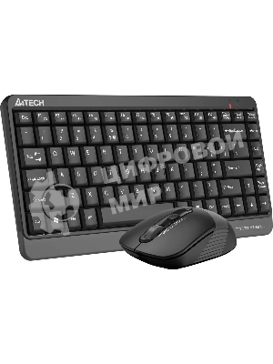 Комплект клавиатура+мышь A4Tech FStyler FG1110 беспроводной, USB, 2000 DPI, чёрный/серый