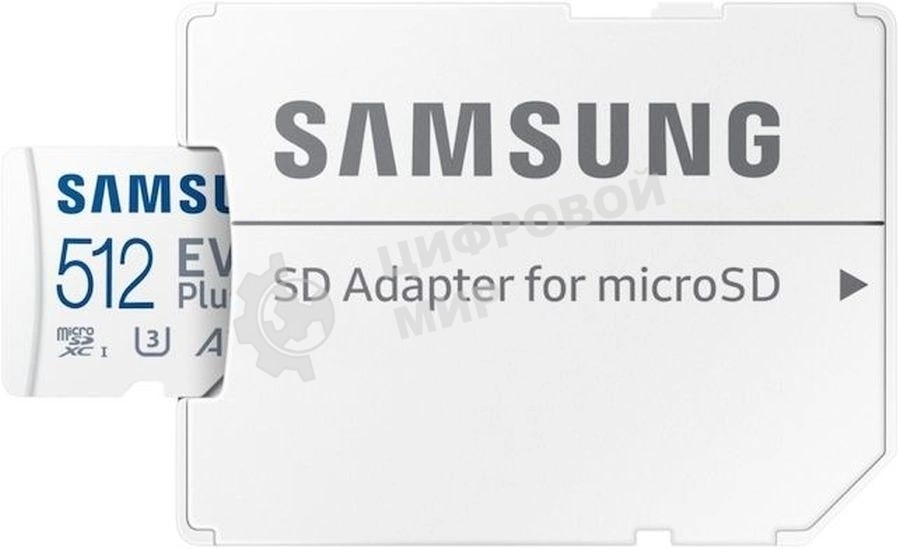 Флеш карта microSDXC 512Gb Samsung MB-MC512SA/EU EVO Plus + adapter