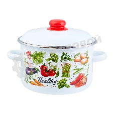 Кастрюля Appetite 1RD201M Veggies эмалированная сталь, цилиндрическая 4 л