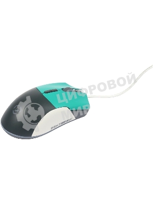 Мышь проводная Raskat MG017 черный/зеленый/белый, 6200 dpi, USB, кнопки - 7