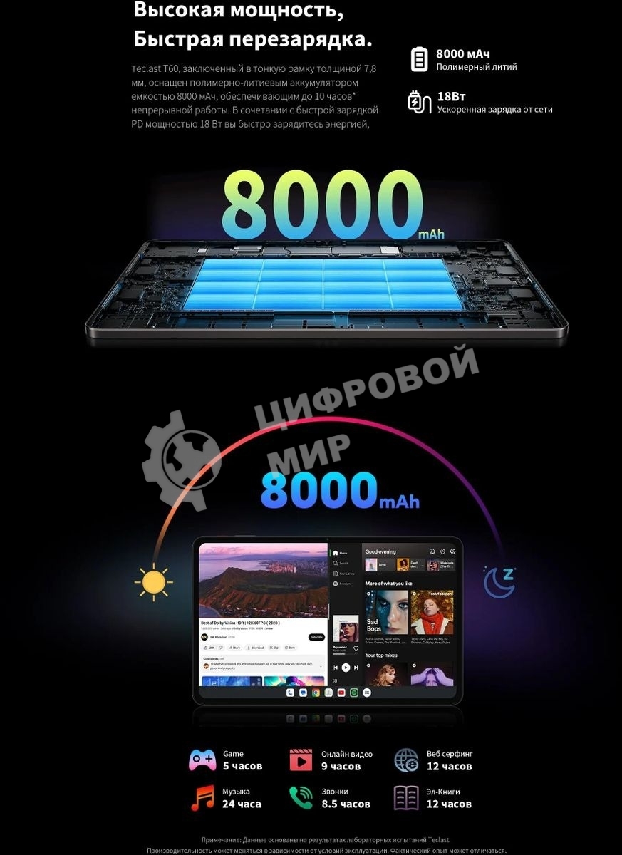 Планшет Teclast T60 8/256Gb серый