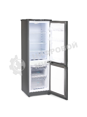 Холодильник Бирюса W418 графит двухкамерный 125/55л морозилка снизу