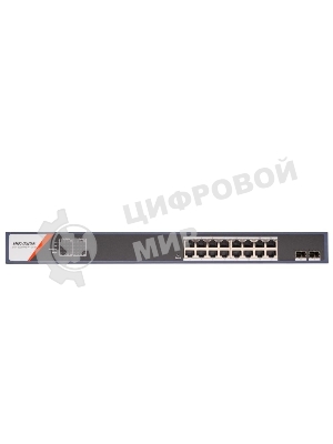 Коммутатор Hikvision DS-3E1518P-SI-16P2F, 16×1 Гбит/с PoE+ + 2×1 Гбит/с SFP, управляемый