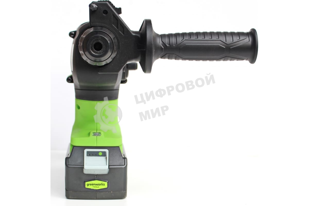 Перфоратор аккумуляторный бесщеточный GreenWorks GD24SDS2 2 ДЖ, 24V, c 1хАКБ 4 Ач и ЗУ в сумке (3803007UB)