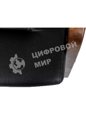 Кресло офисное Бюрократ T-9928WALNUT-CF черный, кожа, на ножках, дерево