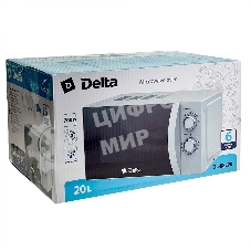 Микроволновая печь Delta DL-88L20 белый, 20 л, 700 Вт, переключатели - поворотный механизм