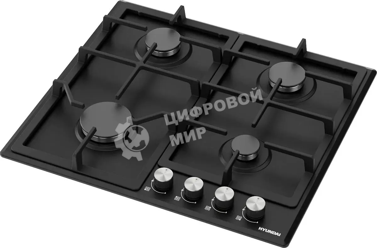 Газовая варочная панель Hyundai HHG 6432 BK черный