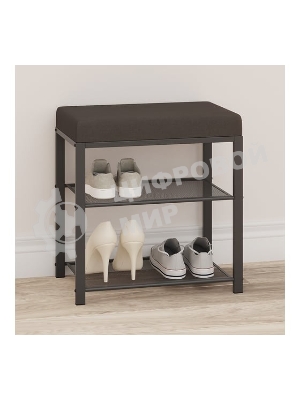 Банкетка ЗМИ Торонто 13S каркас графит, сиденье серый БТ13СГрС