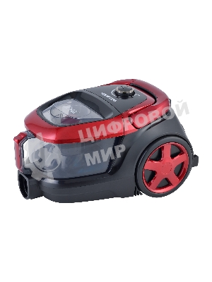 Пылесос Willmark VC-2630CYM ярко-красный, 450/2000 Вт, уборка сухая, пылесборник контейнер 2.5 л