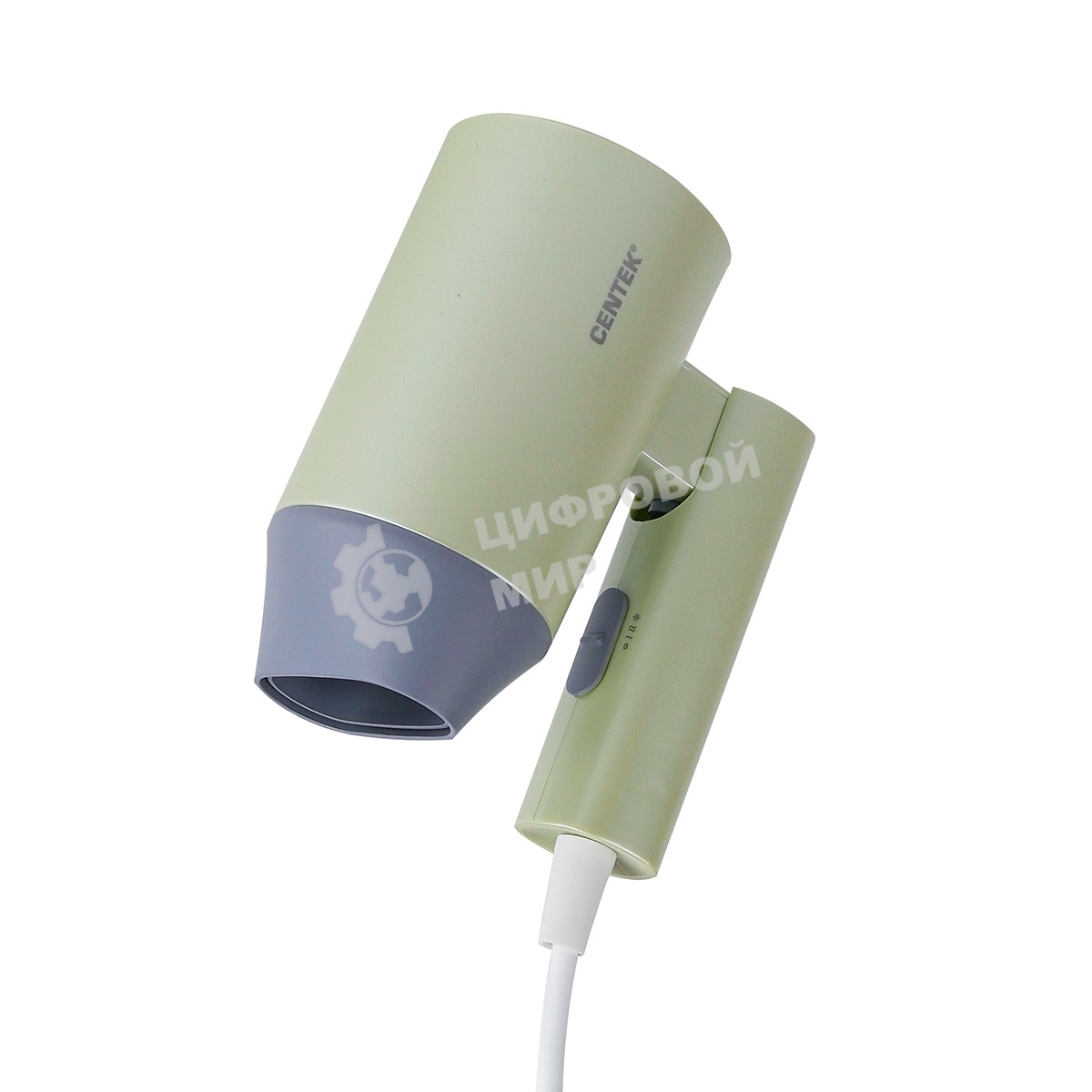 Фен Centek CT-2203 зеленый, 1600 Вт, компактный, ионизация