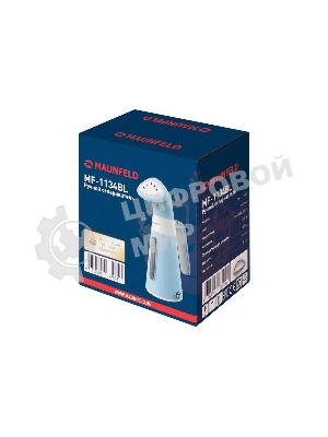 Отпариватель Maunfeld MF-1134BL голубой, 600 Вт, 17 г/мин, 100 мл