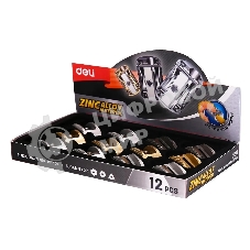 Точилка для карандашей ручная Deli ER01700, 1 отверстие, металл, ассорти, дисплей