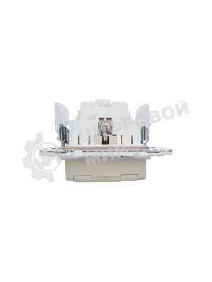 Розетка 1-местная IEK SKANDY SK-R11B (SK-R16-16-44-K10) с заземлением, с защитными шторками и крышкой 16А IP44, бежевый