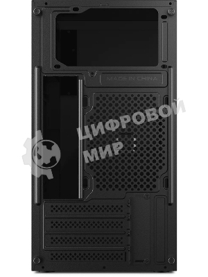 Компьютерный корпус CBR mATX Minitower V865, без БП, 1хUSB 3.0, 2хUSB 2.0, HD Audio+Mic, Digital Screen, черный