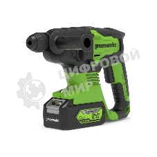 Перфоратор аккумуляторный бесщеточный GreenWorks GD24SDS2 2 ДЖ, 24V, c 1хАКБ 4 Ач и ЗУ в сумке (3803007UB)