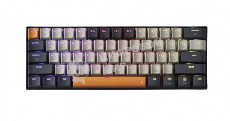 Клавиатура беспроводная Redragon Caraxes Pro, USB, Bluetooth/Радиоканал, черный