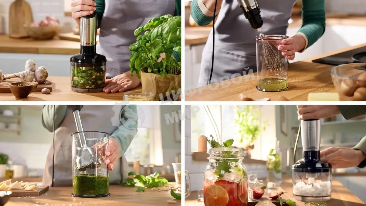 Блендер погружной Bosch MSM6M622 1000 Вт, черный