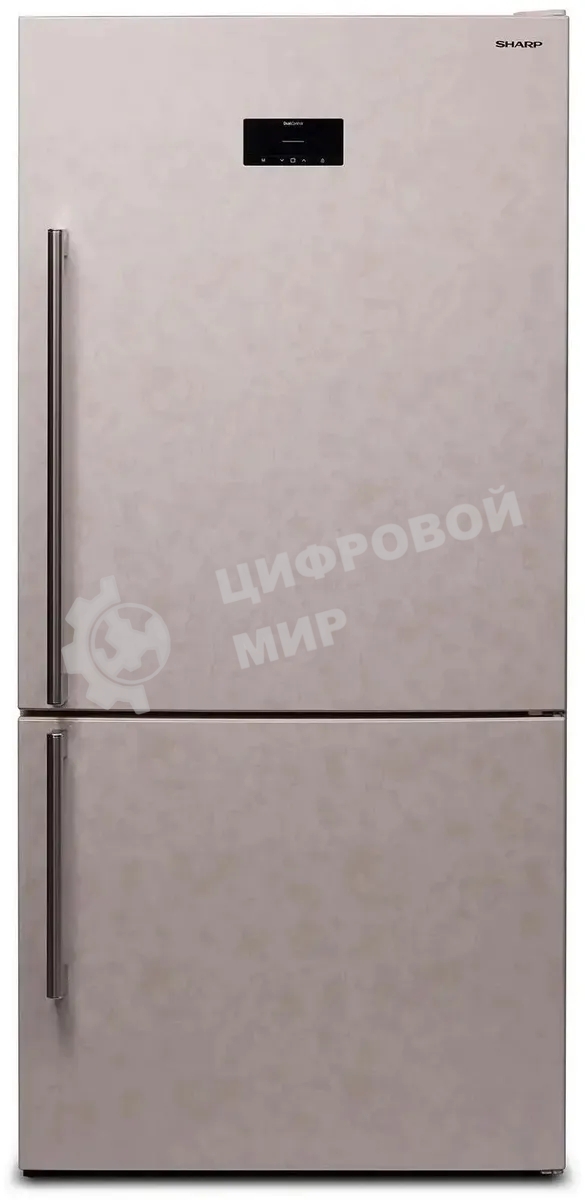 Холодильник Sharp SJ-653GHXJ52R бежевый двухкамерный 400/164 л морозилка снизу, No Frost