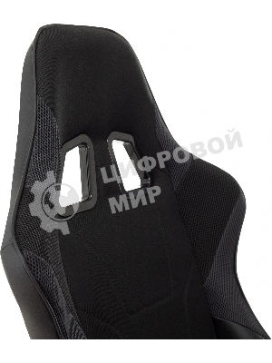 Кресло Бюрократ VIKING 4 AERO BLACK EDITION черный, экокожа, 120 кг, механизм качания