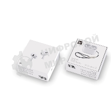 Наушники TWS Aksberry B19 белый, вкладыши, Bluetooth, сенсорное управление, до 4 ч