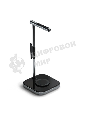 Подставка для наушников 2-в-1 с беспроводным зарядным устройством Satechi 2 in 1 Headphone Stand with Wireless Charger, Серый Космос
