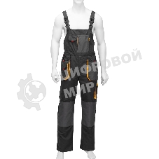 Полукомбинезон профессиональный рабочий Denzel 65% полиэстер 35% хлопок, M