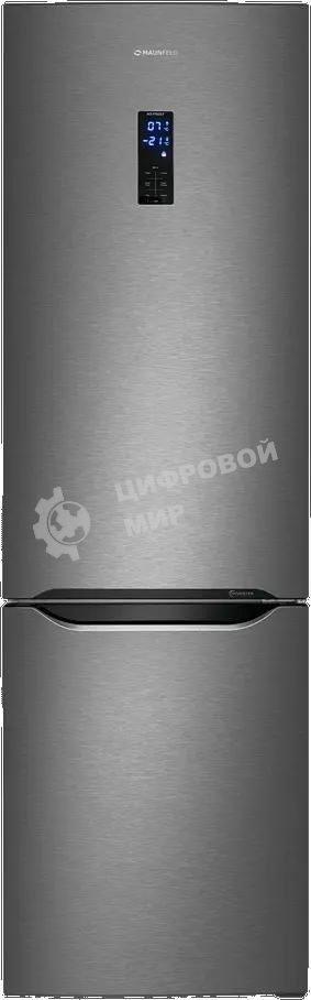 Холодильник Maunfeld MFF195NFIX10 нержавеющая сталь двухкамерный 252/98л морозилка снизу, No Frost