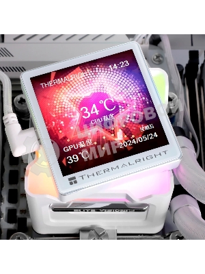 Система жидкостного охлаждения Thermalright Elite Vision 360 (360mm, LED, White, ARGB/Fans: 3x120mm, 69CFM, 27dBA, 2150RPM/Pump height 63mm, Rad thickness 27mm/S: 1700, 1200, 1851, 115X, 2011, 2066, AM5, AM4)