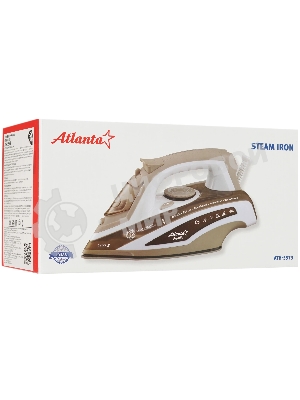 Утюг Atlanta ATH-5573 коричневый/белый, 2600 Вт, 38 г/мин, 132 г/мин, 400 мл