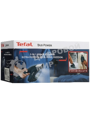 Утюг Tefal JF4032E0 синий/черный, 1700 Вт, 25 г/мин, 180 г/мин, 400 мл