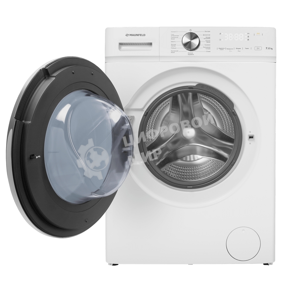Стиральная машина Maunfeld MFWM127IWH053 белая, загрузка фронтальная 7кг, 1200 об/мин., класс: A+++